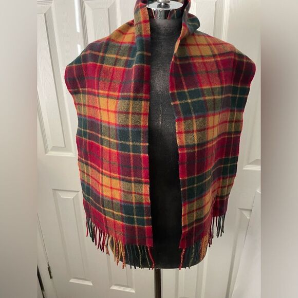 James Pringle Weavers Plaid Wool Scarf - Picture 1 of 5